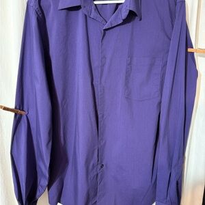 Van Heusen Men's Deep Purple Casual Shirt
